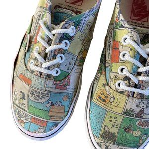 Vans Peanuts Mens 6 Womens 7.5 Cartoon Lace-up Sneakers